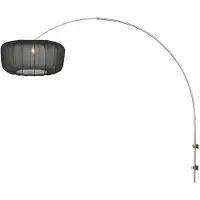 Steinhauer Lampe murale Vela Lino Gris métal avec teinte noire