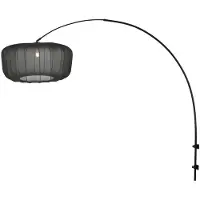 Steinhauer Lampe murale noire Vela Lino avec teinte noire Ø60cm