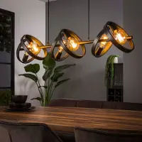 Lyora Table à manger à anneaux suspendus Hover Charbon - Ø 26cm