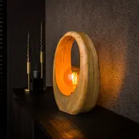 Lyora Lampe de table en bois de manguier Arch 1x E27 - 43cm