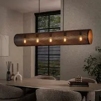 Lyora Lampe suspendue horizontale en maille Tubon 120cm - 5x E27
