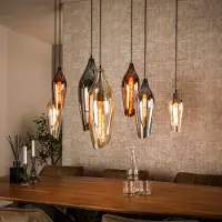 Lyora Lampe suspendue en verre Cocoon Verre 7x coloré