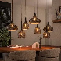 Lyora Lampe pendante de table à manger Zip 7x E27