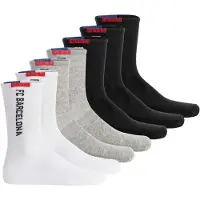 FC Barcelona Chaussettes gris chiné / noir / blanc