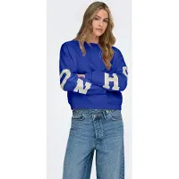 ONLY Sweat-shirt bleu roi / blanc