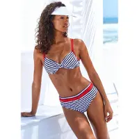 s.Oliver Bas de bikini bleu marine / rouge / blanc