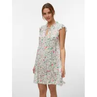Vero Moda Robe 'VMAlba' vert / orange pastel / rose / blanc