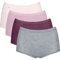 Sloggi Slip 'Basic+' gris chiné / baie / rose clair / blanc