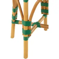 J-Line Tabouret live rotin/plastique naturel/vert