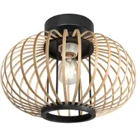 Steinhauer Lampe de plafond Silva avec une ombre en bambou Ø31 cm