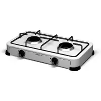 Brock GS 002 W Cuisinière à gaz, Plaque de cuisson amovible, Blanc