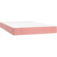 vidaXL Matelas à ressorts ensachés rose 120x200x20 cm velours