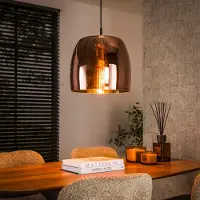 Lyora Lampe suspendue en verre Drift Ø 35cm - verre en cuivre