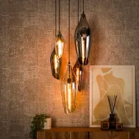Lyora Lampe pendante Vide Cocoon 5x verre coloré