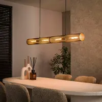 Lyora Lampe suspendue tubulaire Tube 4-lumière - Noir arctique