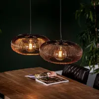 Lyora Lampe pendante à deux lampes Copper Ø 43cm - nickel noir