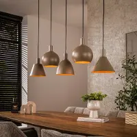 Lyora Lampe suspendue à sable Metallo Table à manger - 5x E27