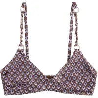 Next Hauts de bikini bleu / brun foncé / blanc