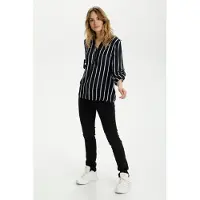 Kaffe Chemisier 'KAstridy' marine / blanc