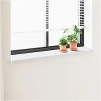 vidaXL Appui de fenêtre blanc 120 x 35 x 4,5 cm PVC