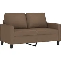 vidaXL Canapé à 2 places Marron 120 cm Tissu