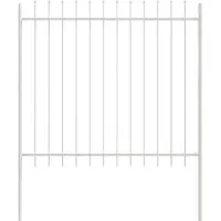 vidaXL Clôture de jardin Woerden Blanche 1,7 x 1,5 m Acier thermolaqué