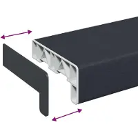 vidaXL Appui de fenêtre anthracite avec grain de bois 120 x 10 x 4,5 cm PVC