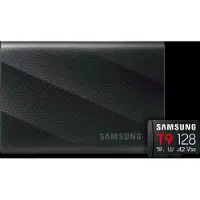 Samsung T9 Portable SSD 2 To Noir + MicroSDXC T9 128 Go 200 Mo/s