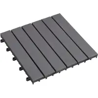 vidaXL Carreau de terrasse 30 pcs Gris 30 x 30 cm Bois d'acacia