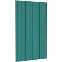 vidaXL : Panneau de toit, 12 pièces, vert, 80 x 45 cm, acier galvanisé