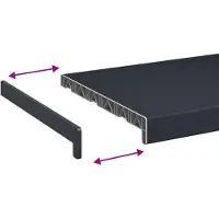 vidaXL Appui de fenêtre anthracite avec grain de bois 120 x 30 x 4,5 cm PVC