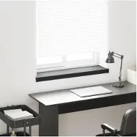 vidaXL Appui de fenêtre noir avec grain de bois 100 x 25 x 4,5 cm PVC