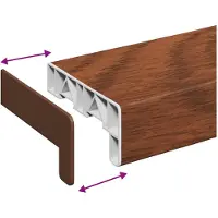 vidaXL Appui de fenêtre Bois brun 140 x 10 x 4,5 cm PVC
