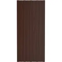 vidaXL : Panneau de toiture, 12 pièces, marron, 100 x 45 cm, acier galvanisé