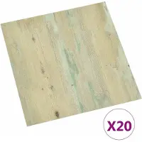 vidaXL Lattes de revêtement de sol autocollantes 30,5 x 30,5 cm 20 pcs