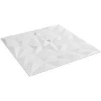 vidaXL Panneaux muraux 24 pcs Blanc 50 x 50 cm Mousse XPS
