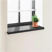 vidaXL Appui de fenêtre noir avec grain de bois 80 x 40 x 4,5 cm PVC