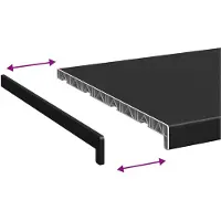 vidaXL Appui de fenêtre noir avec grain de bois 120 x 45 x 4,5 cm PVC