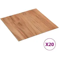 vidaXL , lames de sol adhésives, bois clair, 30,5 x 30,5 cm, 20 pièces.