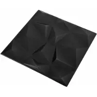 vidaXL Panneaux muraux 48 pcs Noir Diamant 50 x 50 cm Mousse XPS