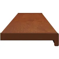 vidaXL Appui de fenêtre Bois brun 120 x 25 x 4,5 cm PVC