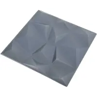 vidaXL Panneaux muraux , 12 pièces, motif Origami, gris, 50 x 50 cm, mousse XPS