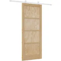 vidaXL Porte coulissante , finition naturelle et blanche, 86 x 211 cm, en pin massif