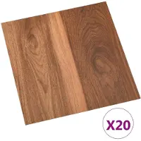 vidaXL Lattes de revêtement de sol autocollantes 30,5 x 30,5 cm 20 pcs