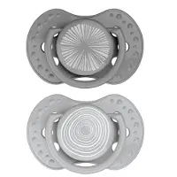 Difrax Tétine Dynamic Harmony Gris Clair - Gris foncé 6-18 mois 2 pc(s) Sucette(S)