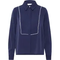 B.young Chemisier 'Idaline' bleu foncé / blanc