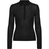 BOSS Pull en laine mélangée transparente avec col polo