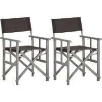 vidaXL Chaises de régie 2 pcs. Bois massif acacia
