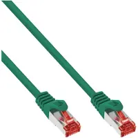 InLine câble patch, S/FTP (PiMf), Cat.6, 250MHz, PVC, CCA, vert, 0,5m