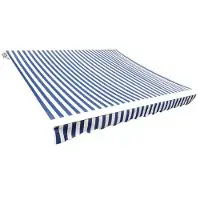vidaXL LaFeldoek 4x3 M Leinwand Blau und Weiß
